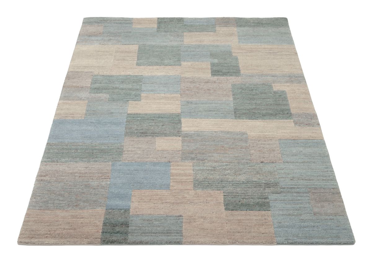 Teppich aus Nepal Lantara Silber-Grau 90 x 160 cm