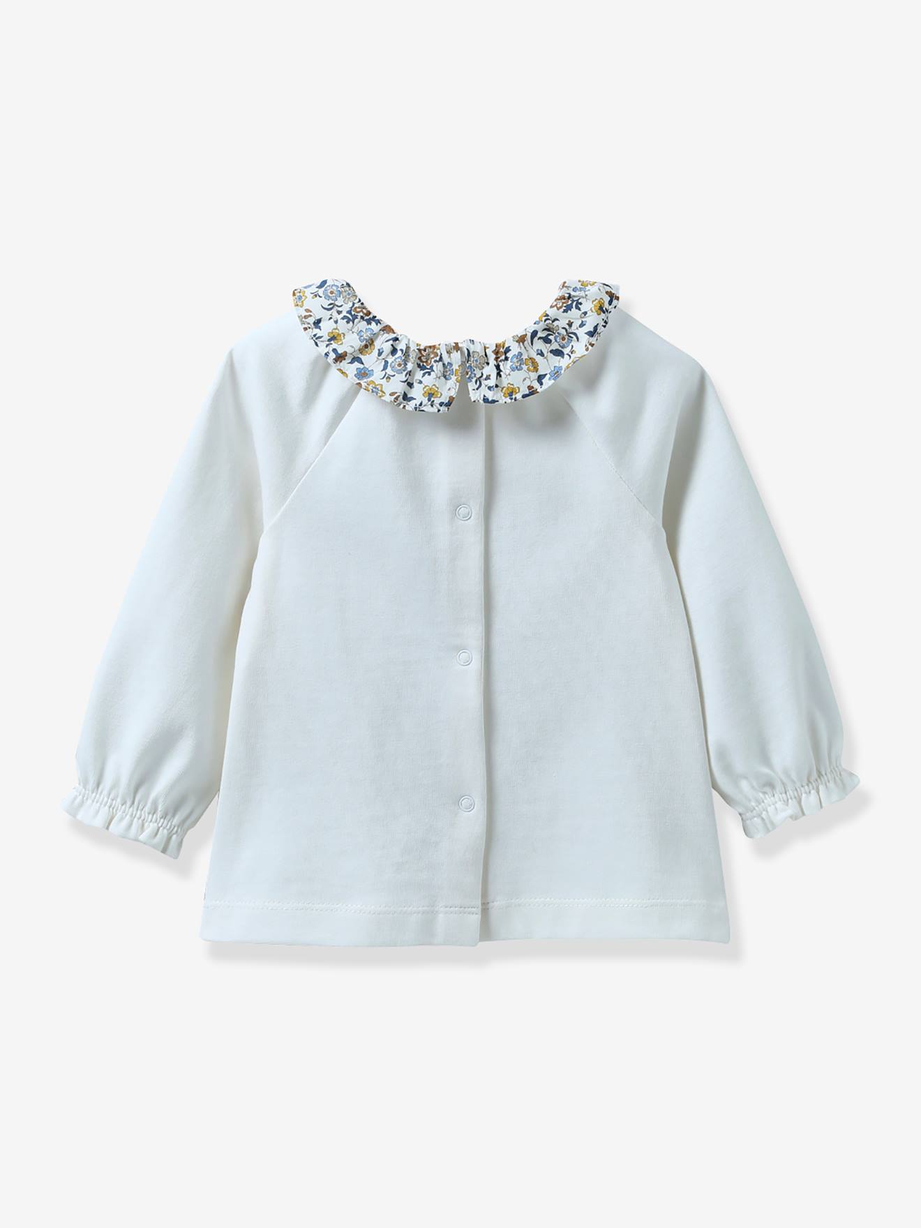 Cyrillus Baby Shirt mit Liberty-Kragen CYRILLUS, Bio-Baumwolle - altrosa