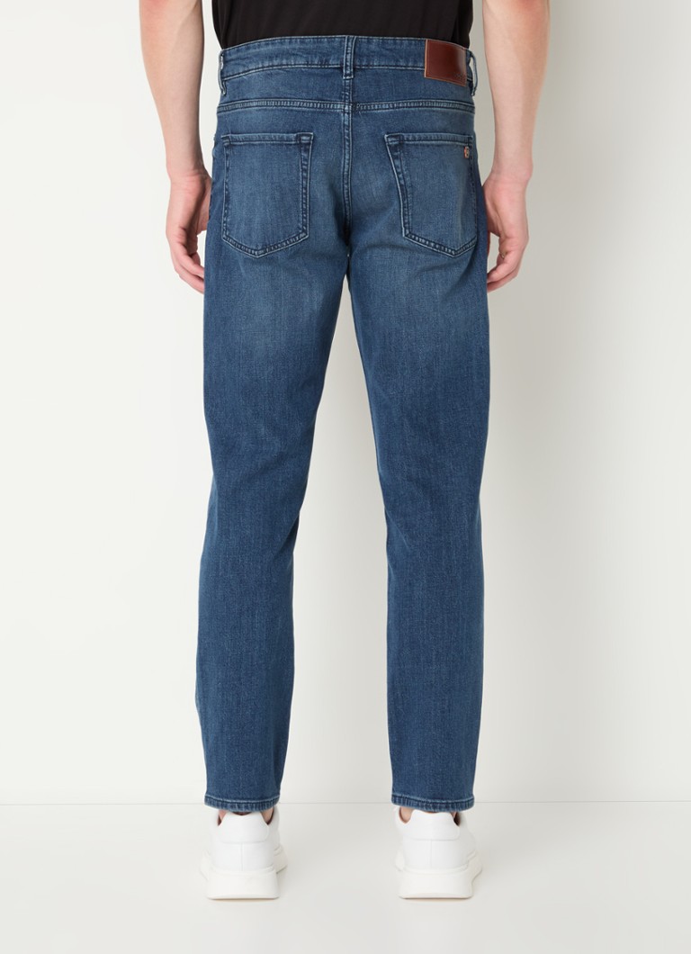 HUGO BOSS Slim fit -farkut keskikovaa pesua lyocell-sekoitteesta