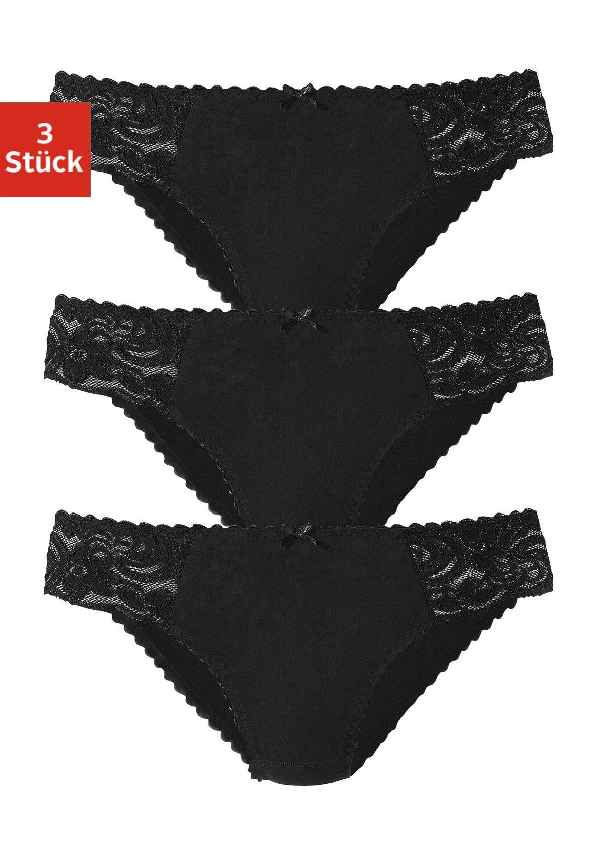 petite fleur Jazz-Pants Slips (Packung, 3-St) aus elastischer Baumwoll-Qualität