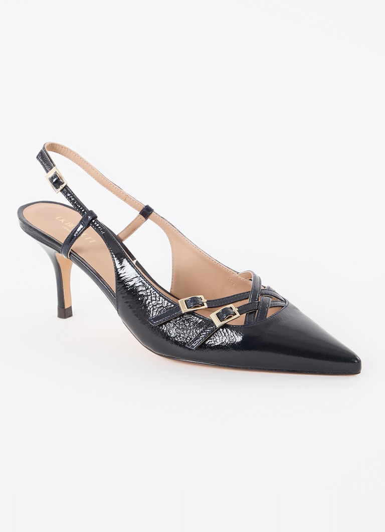L.K.Bennett  Caprice slingback van leer met lakfinish
