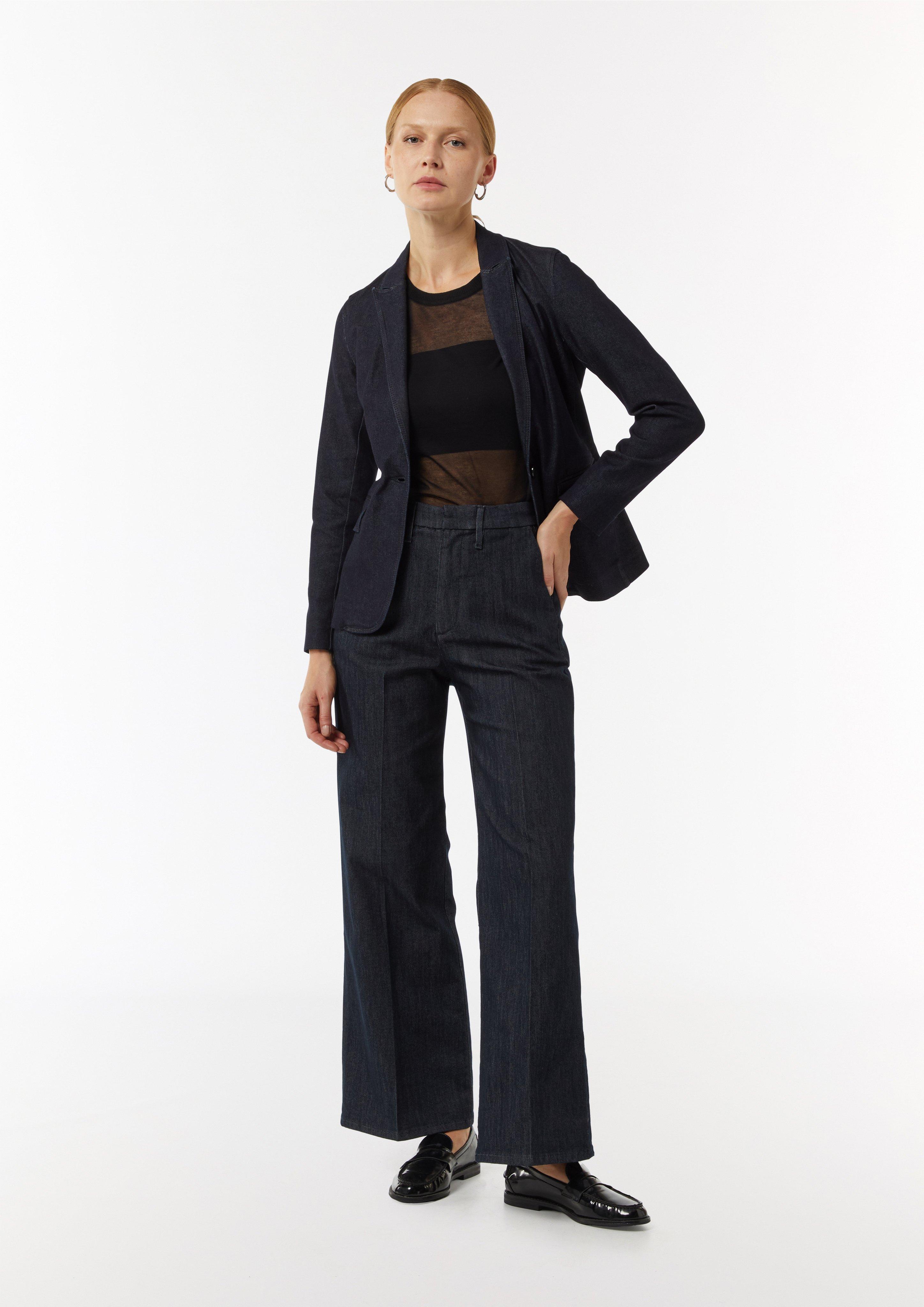 Jeansblazer mit Reverskragen - navy