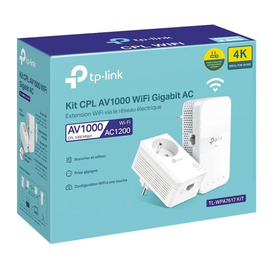 Kit Powerline DUO TP LINK WPA7617 - Wi-Fi cu mufă