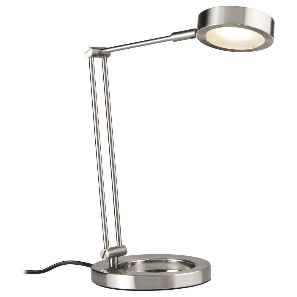 Paulmann LED Tischleuchte Schreibtischleuchte Zed LED Eisen gebürstet 359lm, keine Angabe, Leuchtmittel enthalten: Ja, fest verbaut, LED, warmweiss, Tischleuchte, Nachttischlampe, Tischlampe