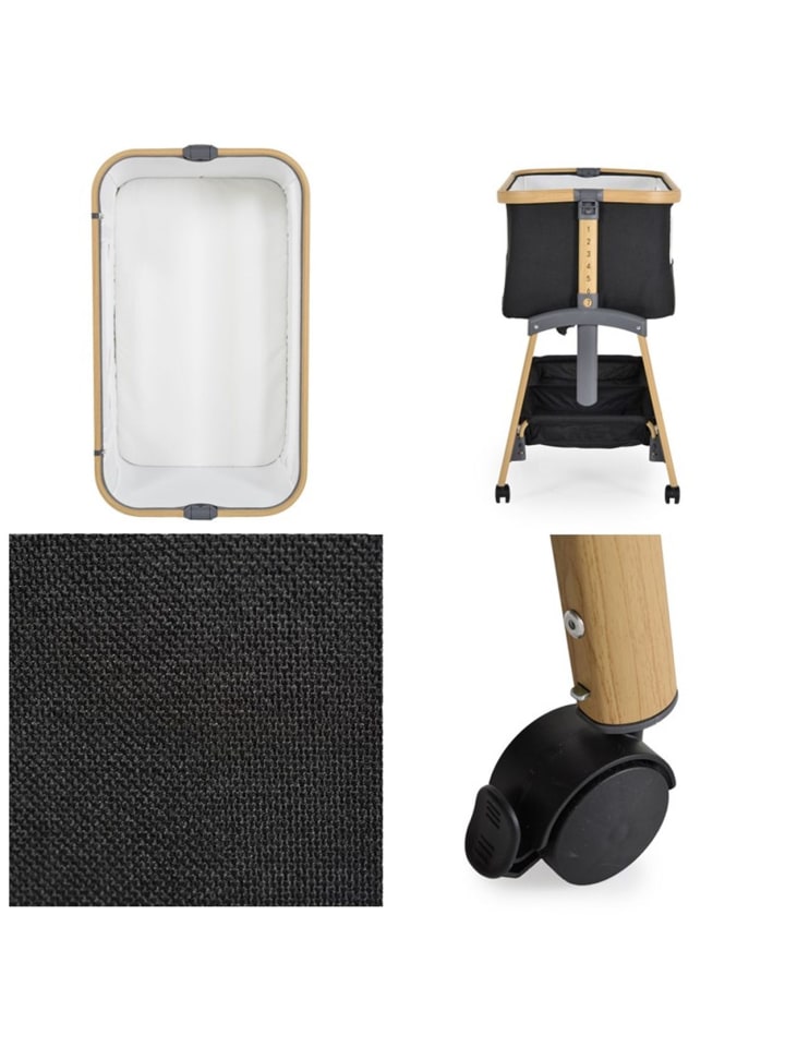Cangaroo Beistellbett Amo Matratze in schwarz günstig kaufen onesize