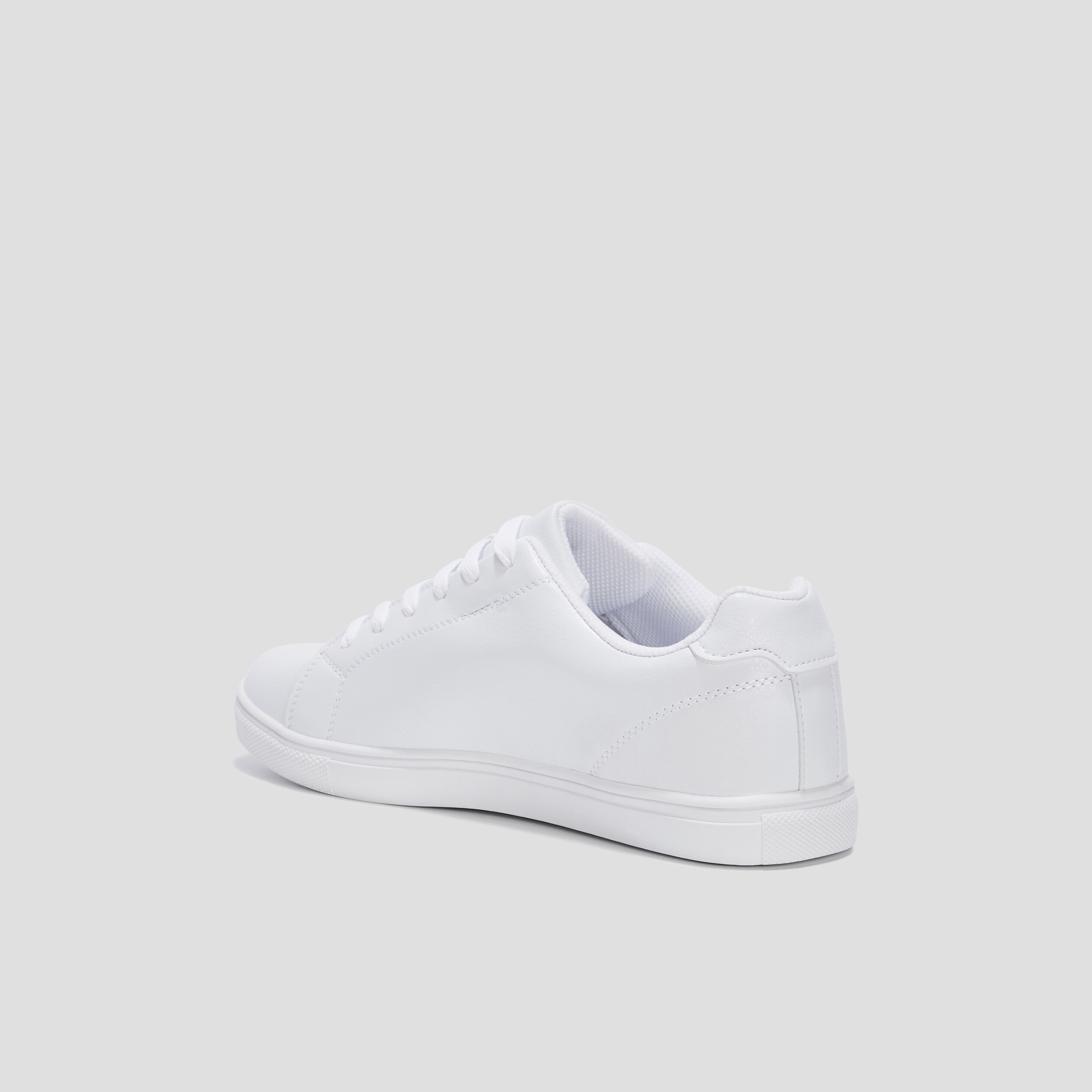 Baskets plates blanc homme | La Halle