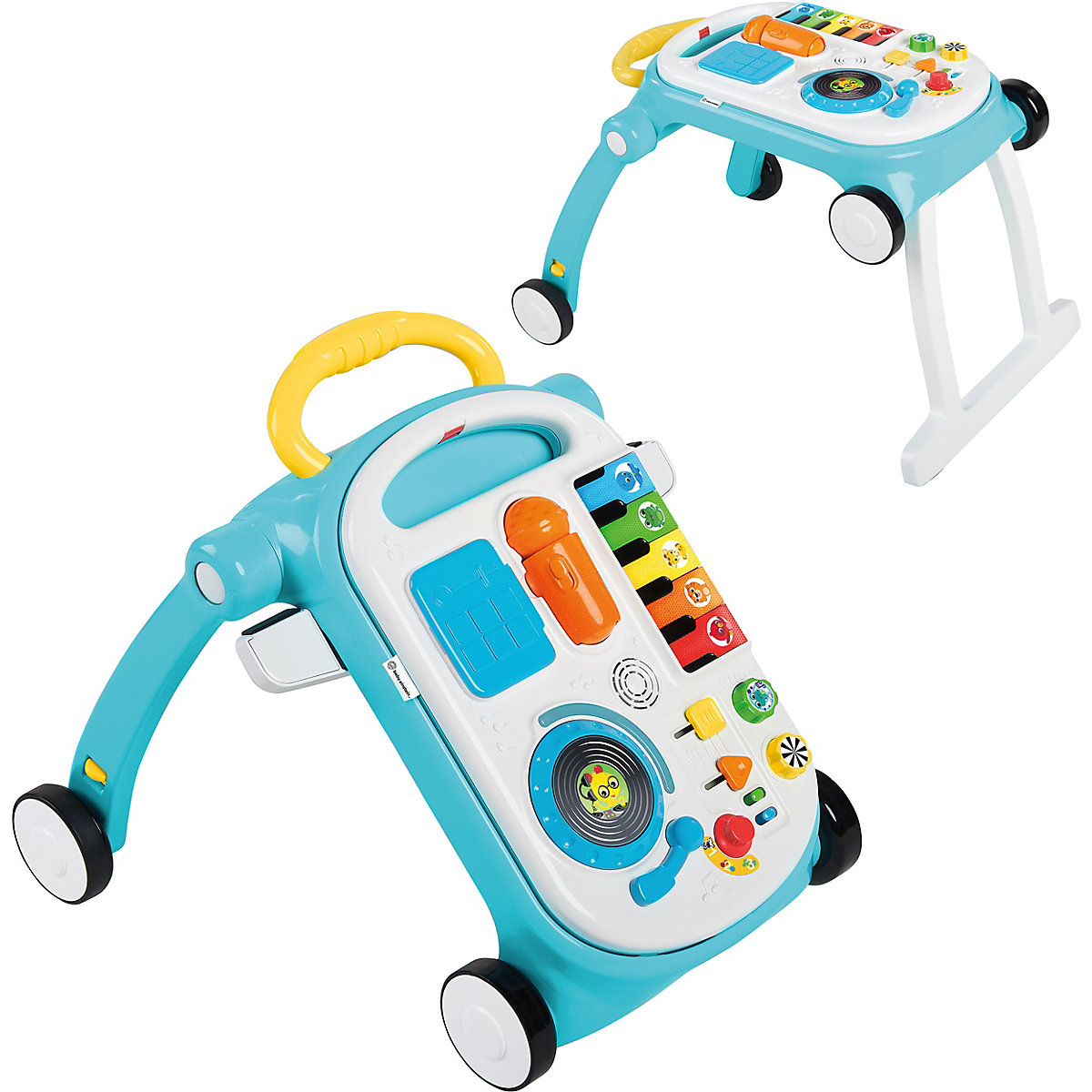 Baby Einstein, Musical Mix ‘N Roll 4-in-1 Lauflernhilfe und Spieltisch mit Musik, Lichtern, abnehmbarer Spielstation und vielem mehr, mehrfarbig