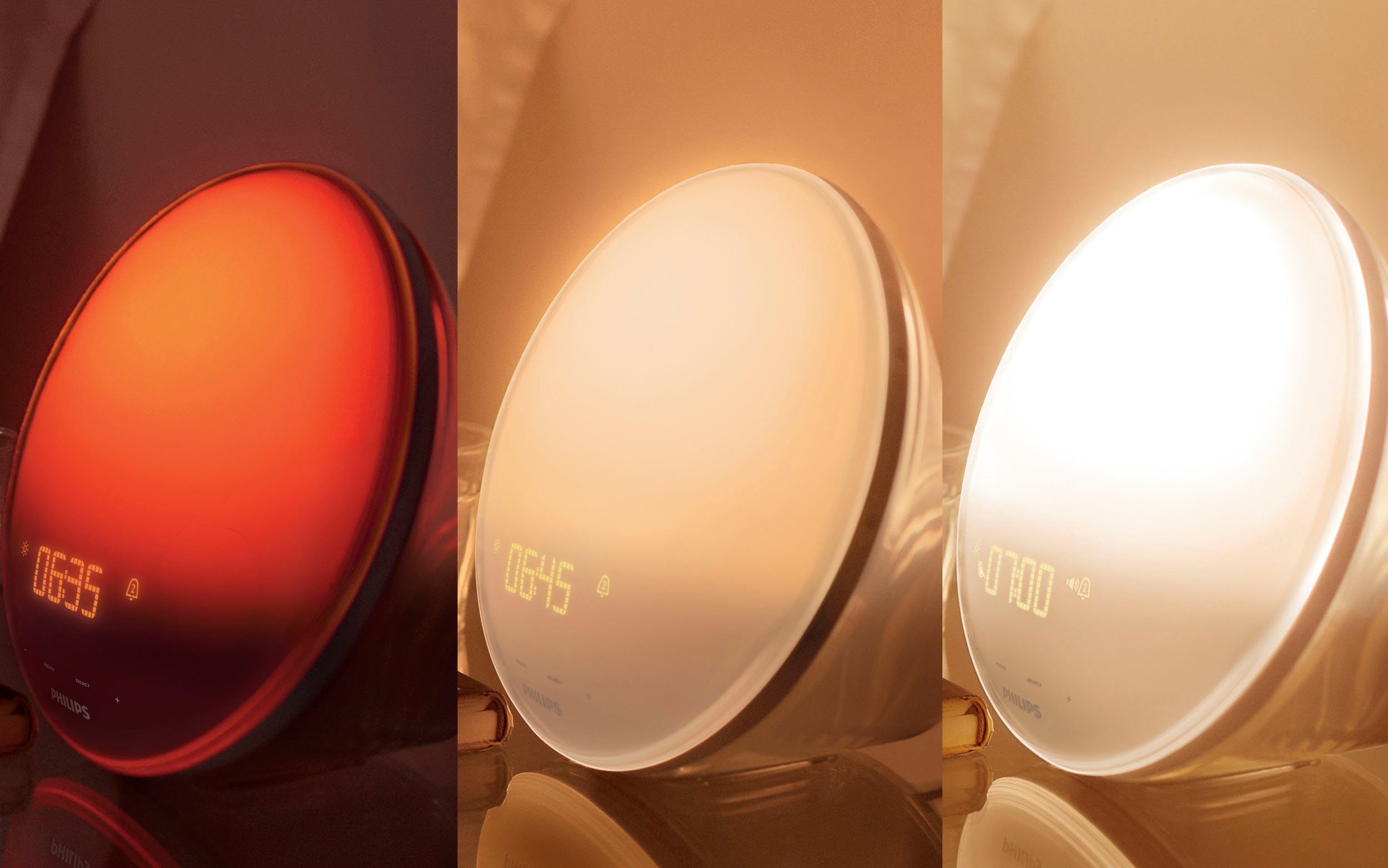 Philips Tageslichtwecker SmartSleep HF3521/01 mit 6 natürlichen Wecktönen, UKW Radio und 20 Lichteinstellungen