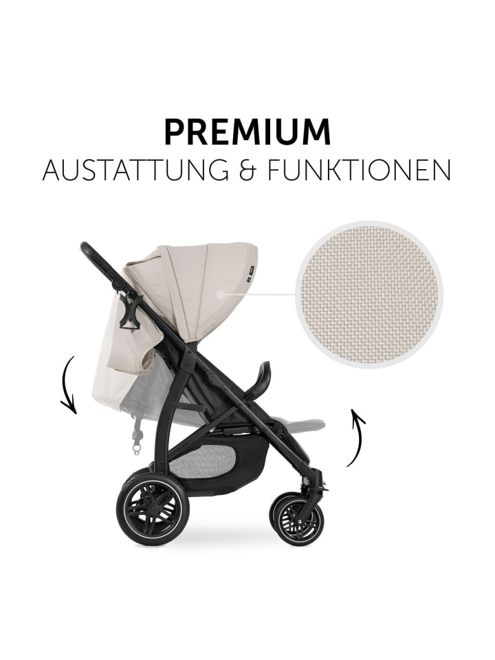 Hauck Buggy Rapid 4D (bis 25 kg) - XL Verdeck & in schwarz,beige günstig kaufen onesize