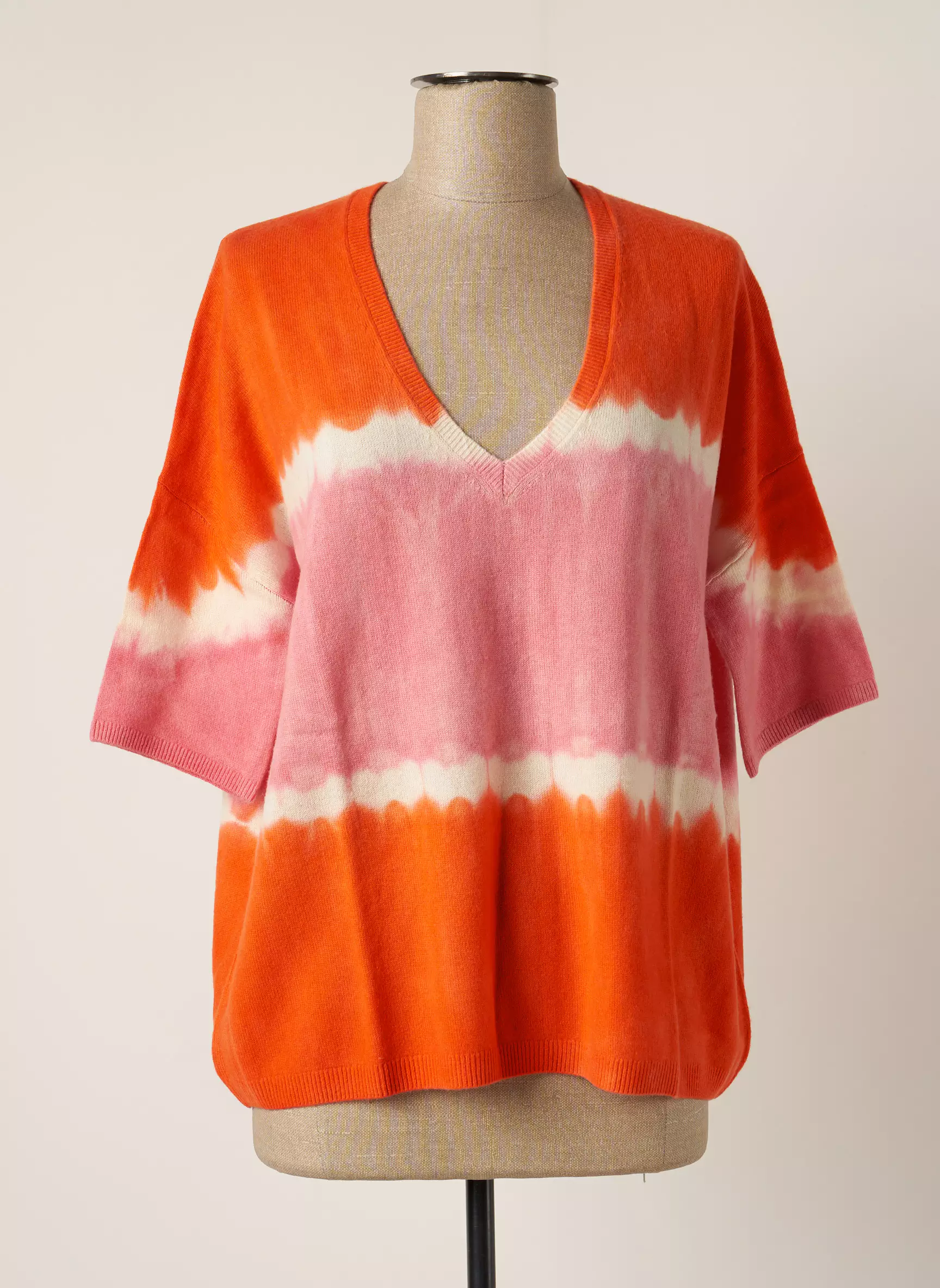 Les Tricots De Lea Pulls Femme couleur orange
