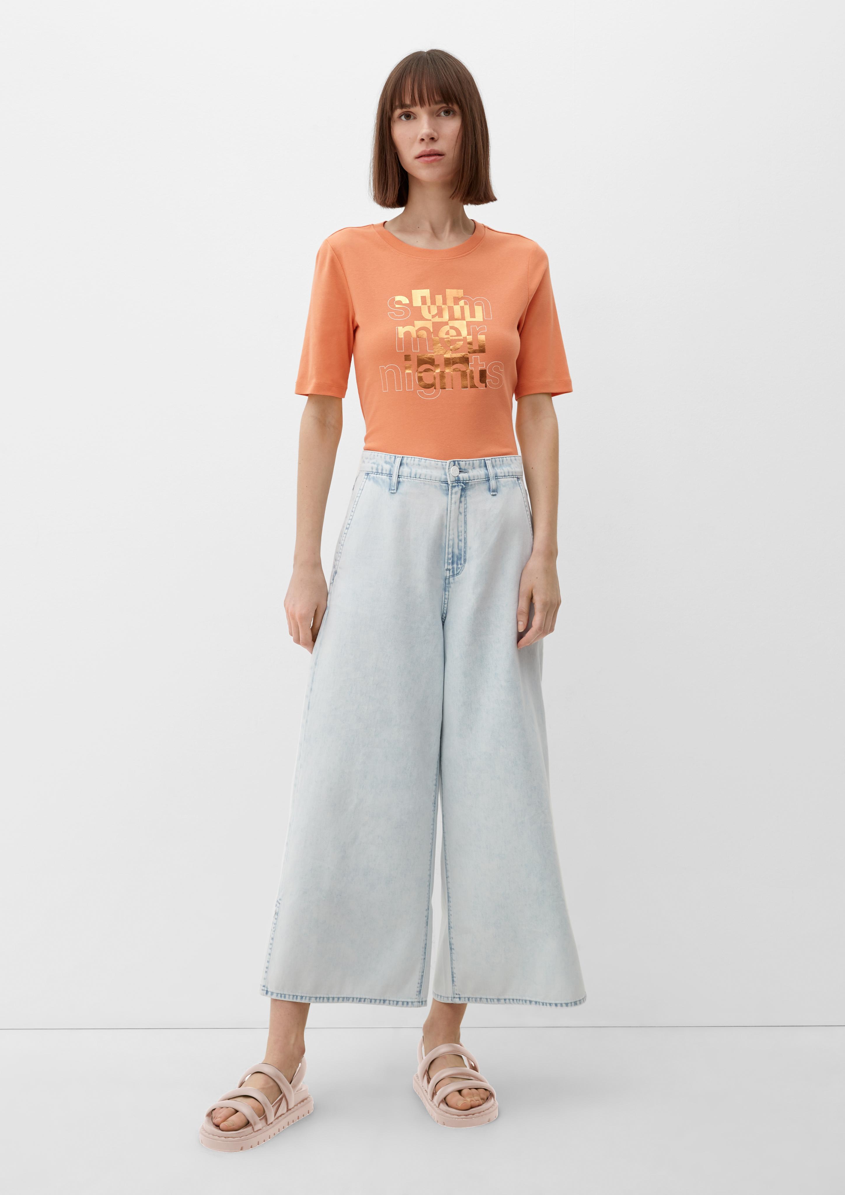 Baumwollshirt mit Frontprint  2132767-21D0