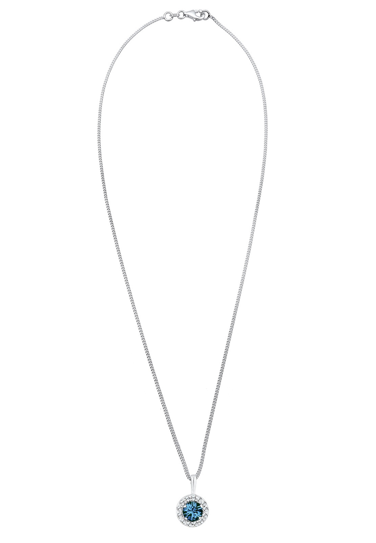 Collana Elli da donna modello Geo Circle con cristalli scintillanti in argento sterling 925.