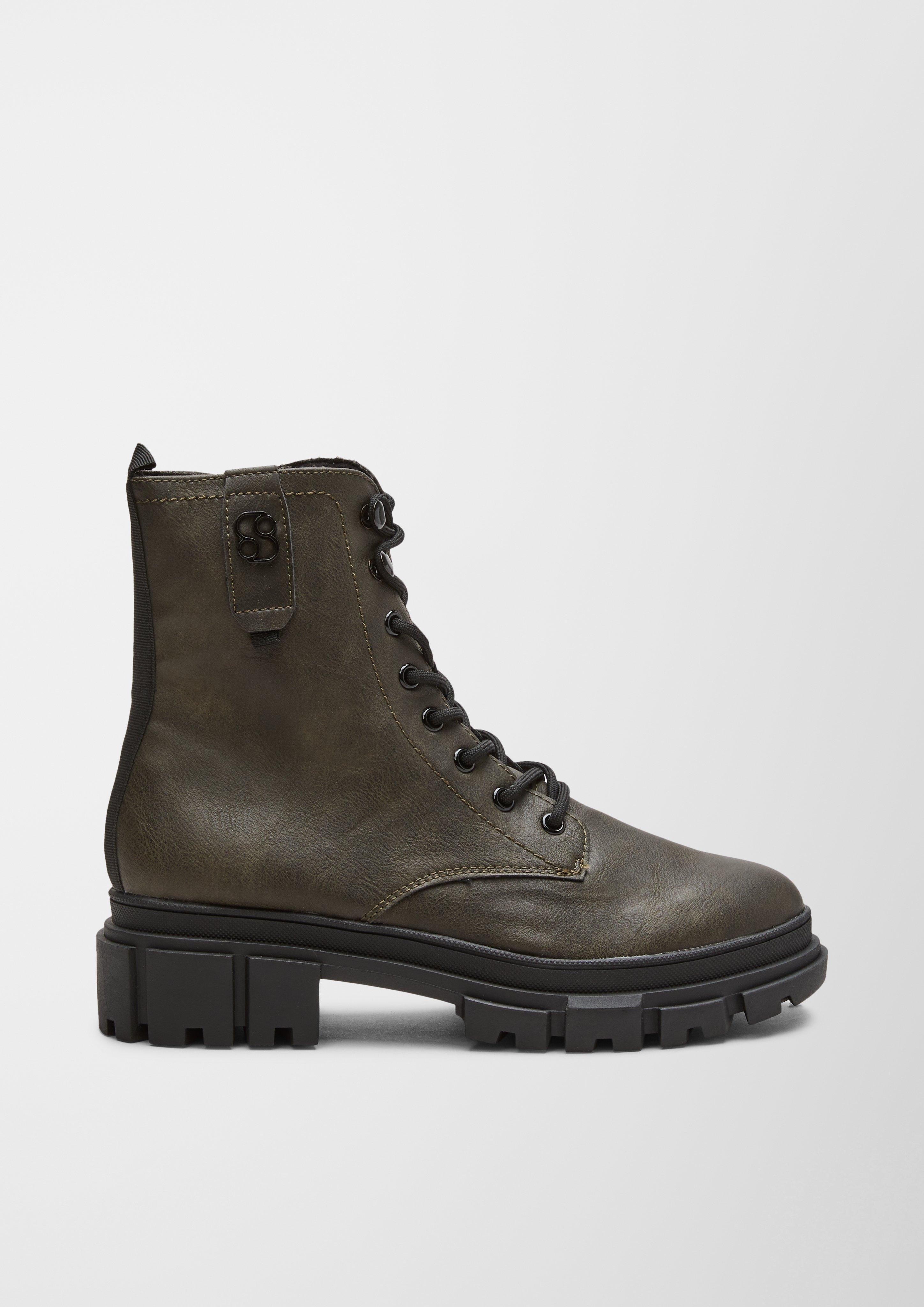 Schnürboots in Leder-Optik  6006491-701