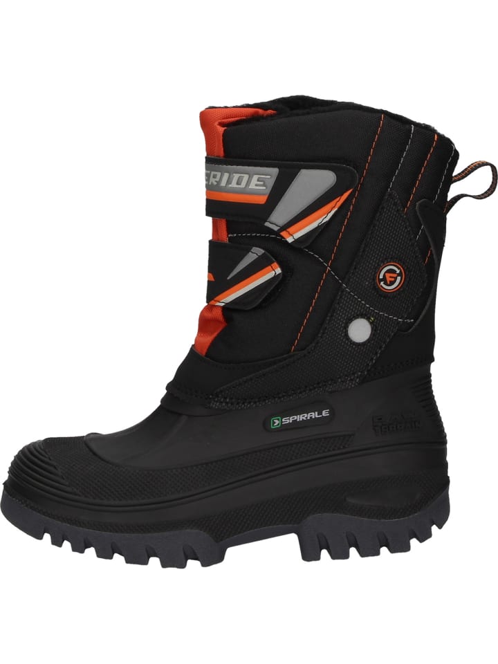 Spirale Kinder-Winterstiefel Frodo gefüttert in schwarz/orange günstig kaufen