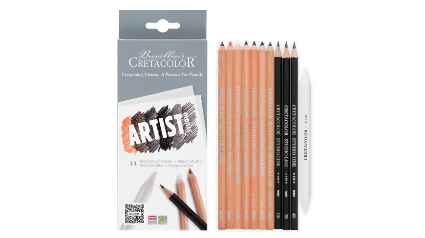 CRETACOLOR Skizzierstifte + Papierwischer