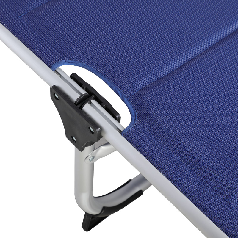 Casaria Sonnenliege Bari Blau 210x60x81cm