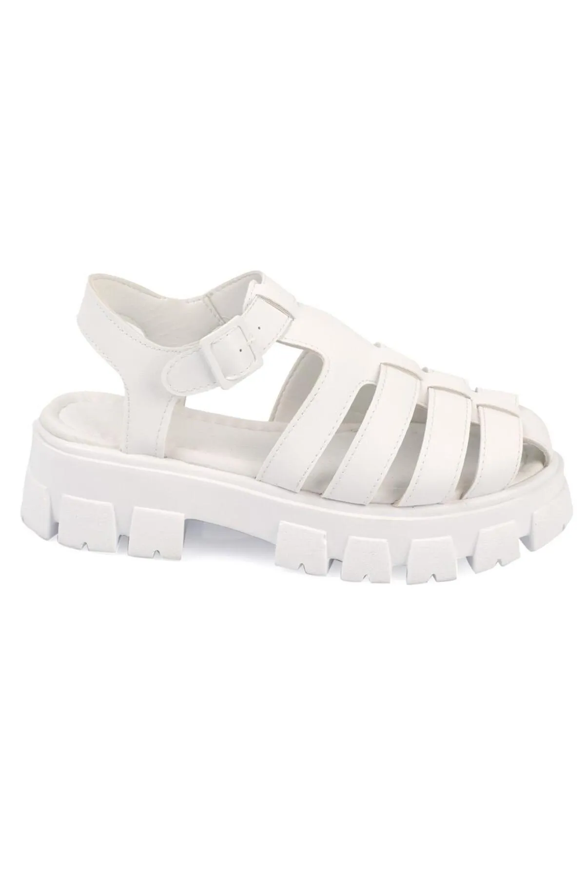 Capone Outfitters  Capone Gladiator-Sandalen mit dicker Sohle in Weiß für Damen