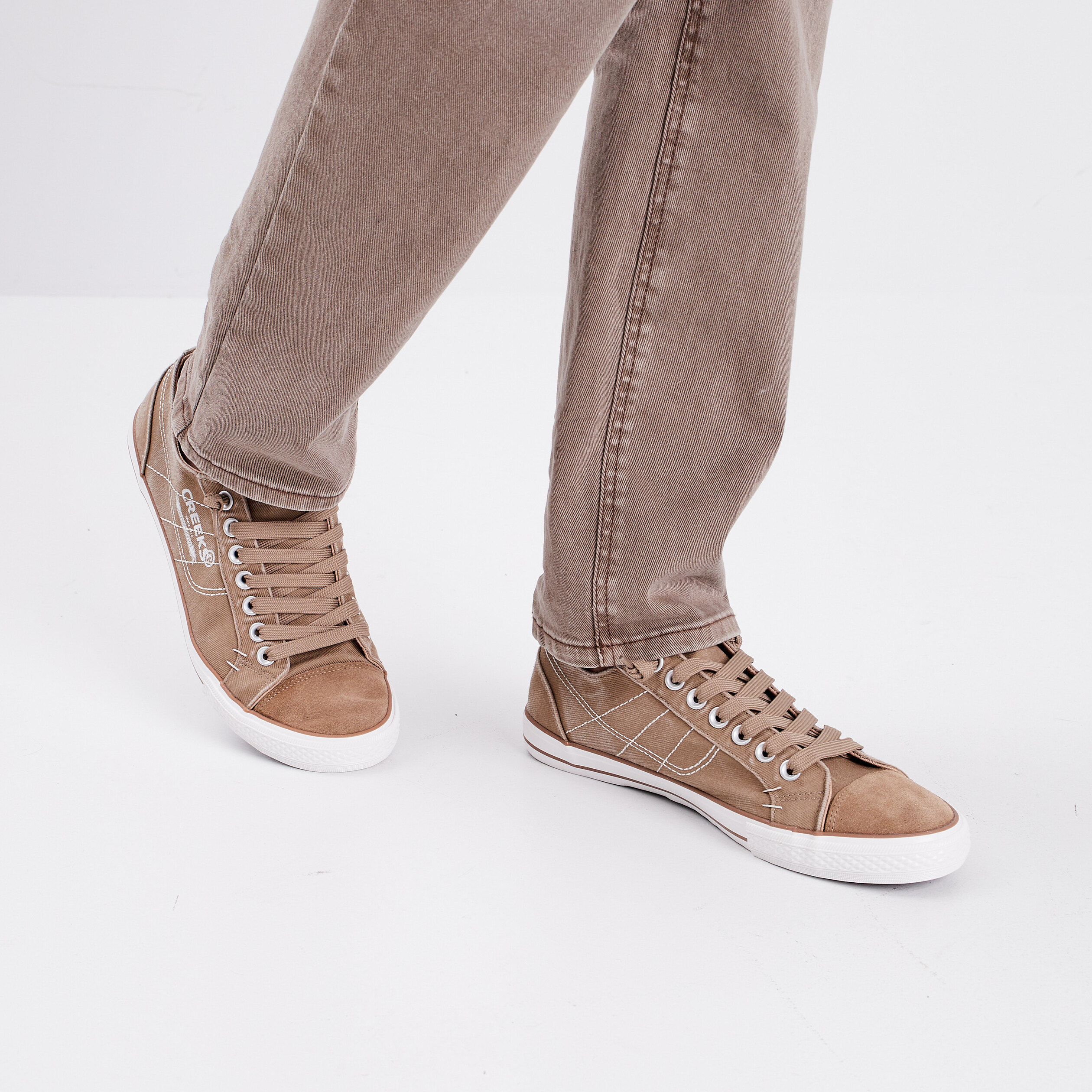 Tennis en toile à lacets Creeks sable homme | La Halle