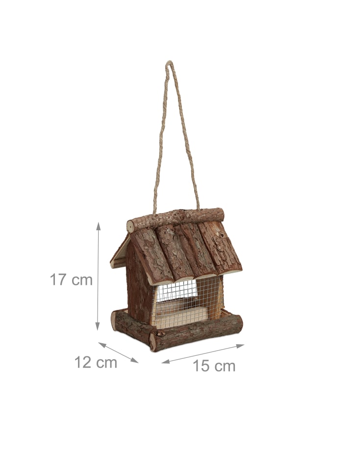 relaxdays Vogelfutterhaus in Natur günstig kaufen onesize