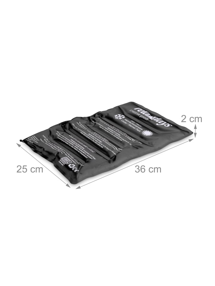 relaxdays Kühlpad in Schwarz - (B)25 x (H)2 x (T)36 cm günstig kaufen onesize