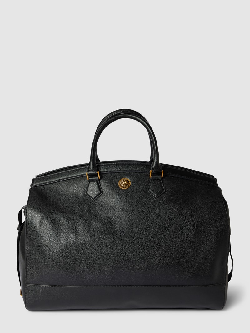 Weekender mit Label-Applikation Modell 'KING DUFFLE BAG' in schwarz
