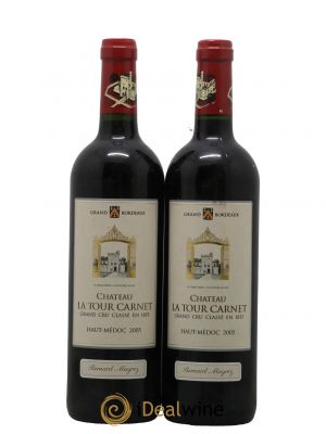 Château La Tour Carnet 4ème Grand Cru Classé  2005 - Lot de 2 Bouteilles