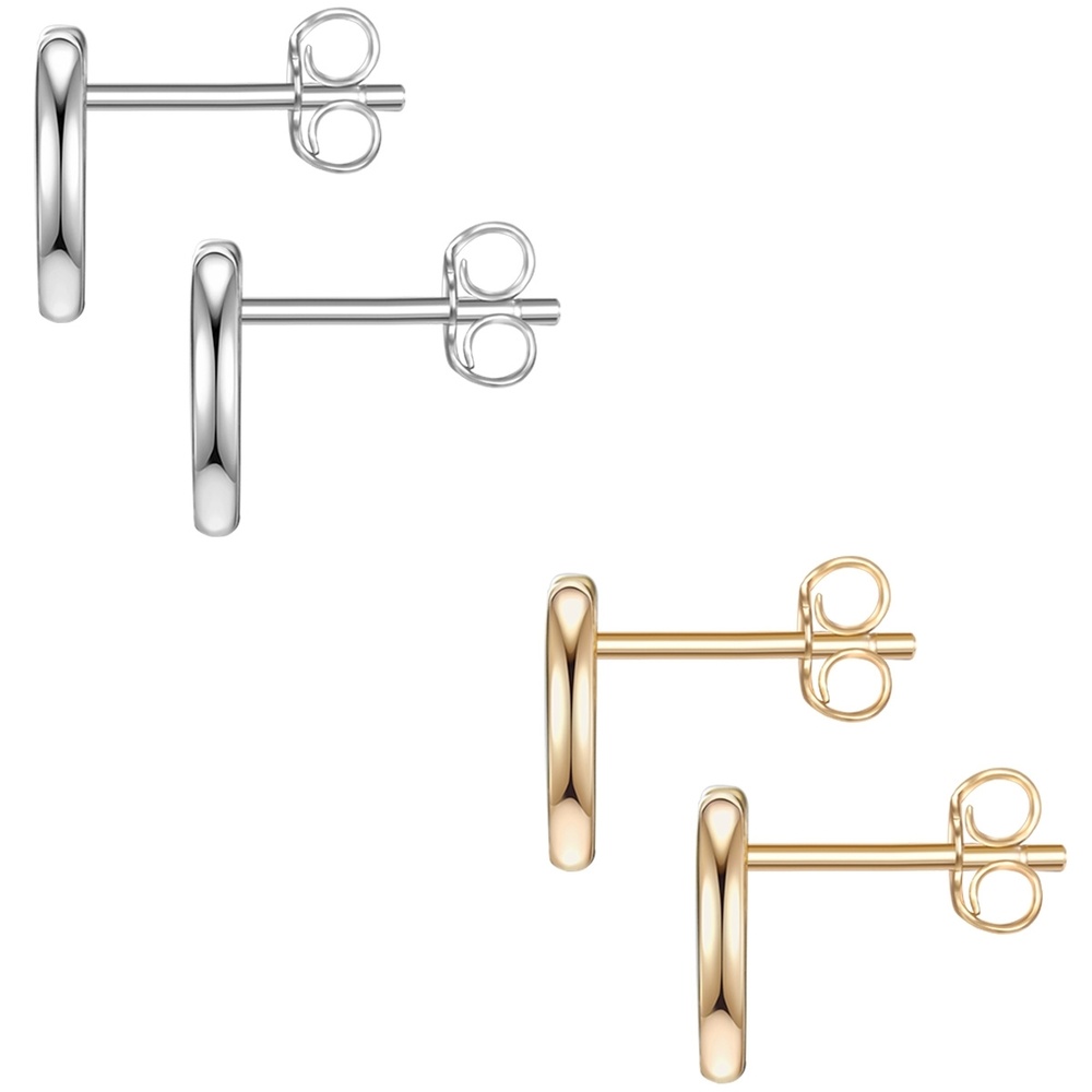 Glanzstücke München Puces d'oreilles en argent Argent sterling en Argent/or jaune Boucles d'oreilles