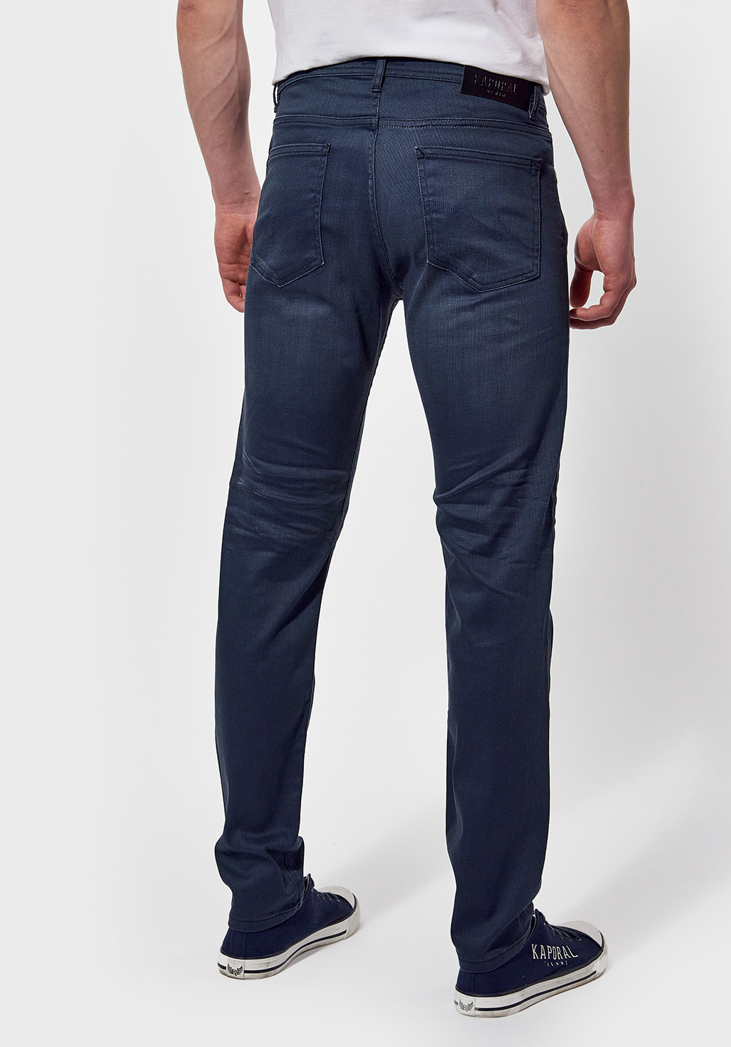 DARKK  Jean slim Homme enduit