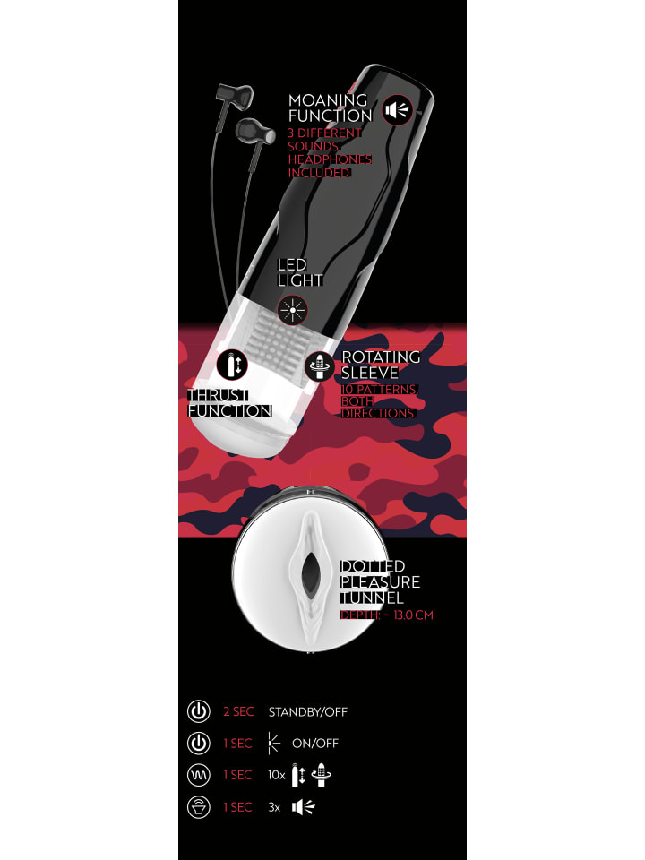 WYNE Masturbator mit Stoßfunktion Masturbator 05 in schwarz günstig kaufen 28 cm