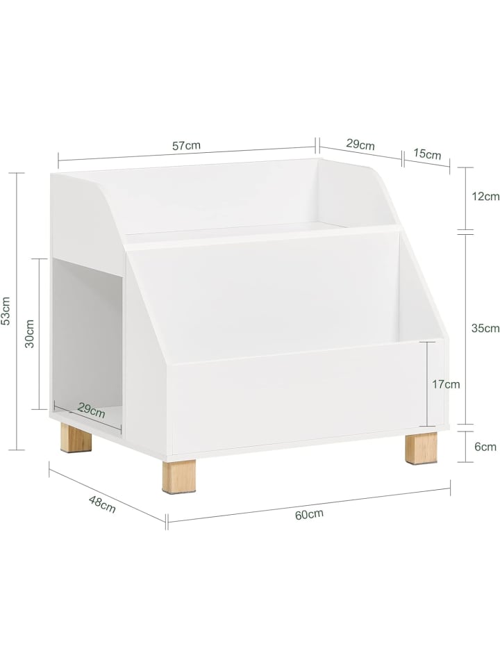 SoBuy Kinderregal in Weiß - (B)60 x (H)53 x (T)48cm günstig kaufen onesize
