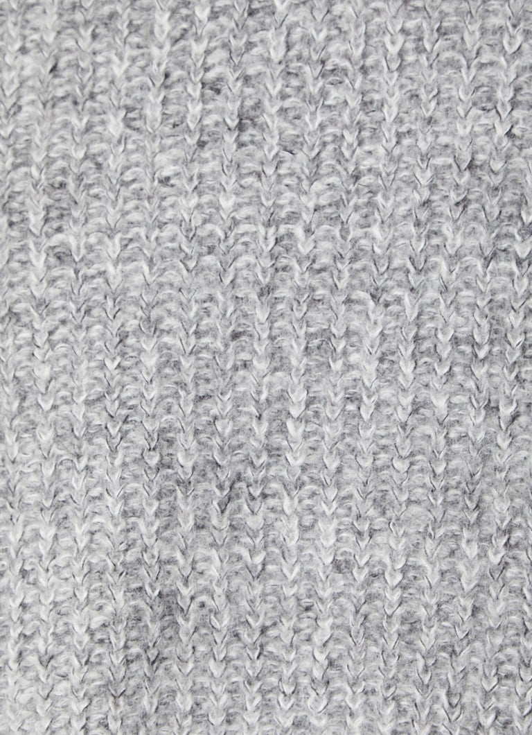 ba&sh Baltain chunky knitted sweater in alpaca wool blend with half zipper