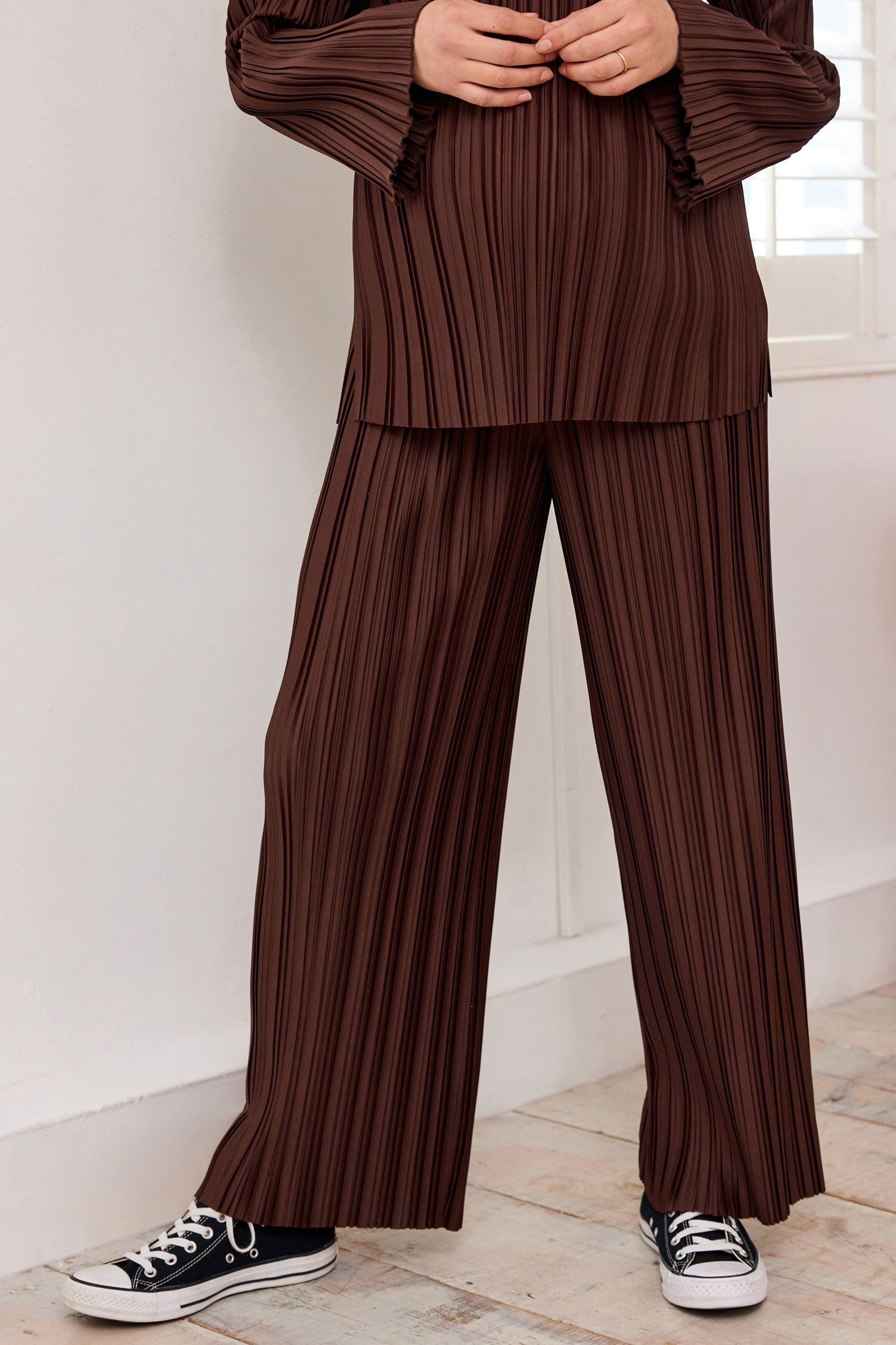 Next Umstandshose Plissierte Hose mit weitem Bein, Umstandsmode (1-tlg)