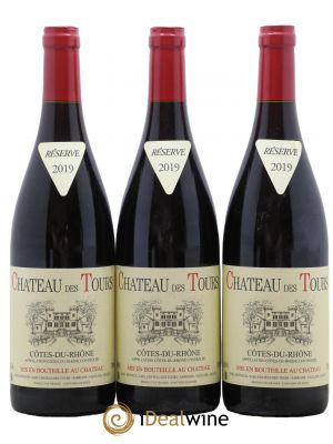 Côtes du Rhône Château des Tours Emmanuel Reynaud  2019 - Lot de 3 Bouteilles