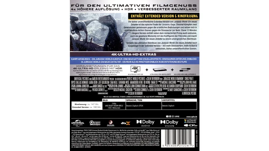 Jurassic World: Ein neues Zeitalter (4K Ultra HD)