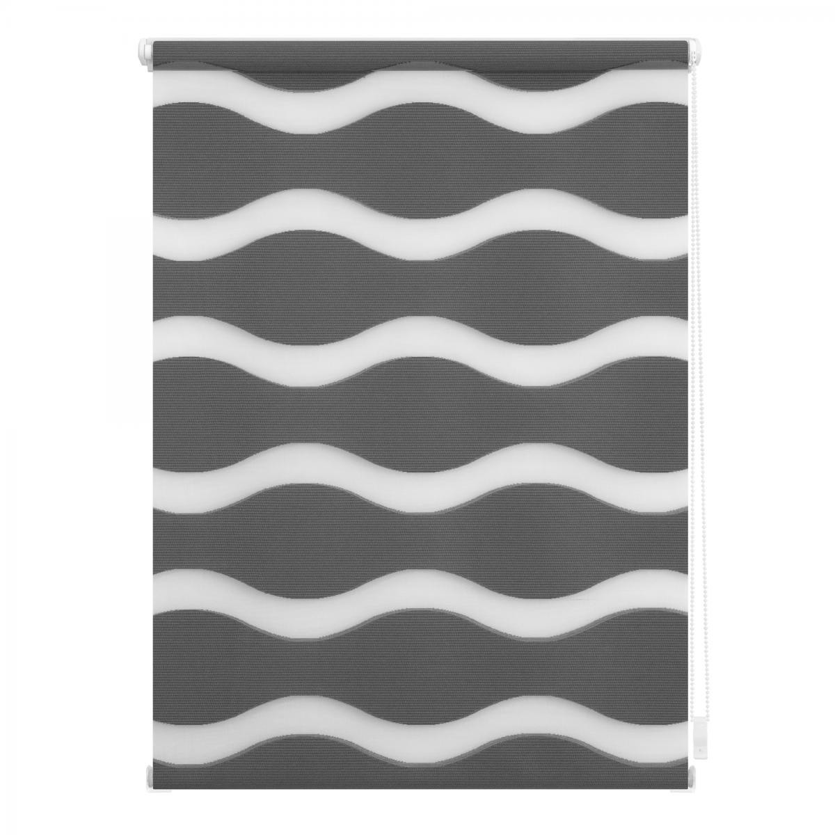 Lichtblick Duo Rollo Welle Klemmfix, ohne Bohren, Anthrazit, 70 cm x 150 cm (B x L)