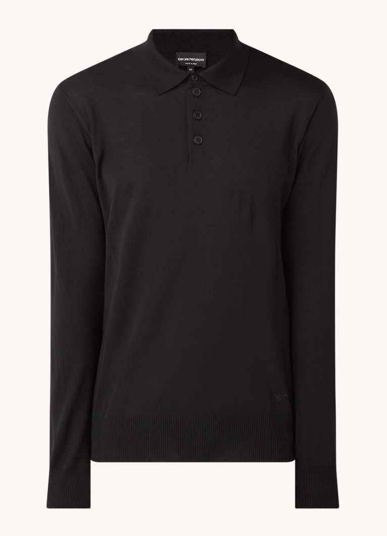 Emporio Armani polo majica regularnog kroja od fino pletene vune