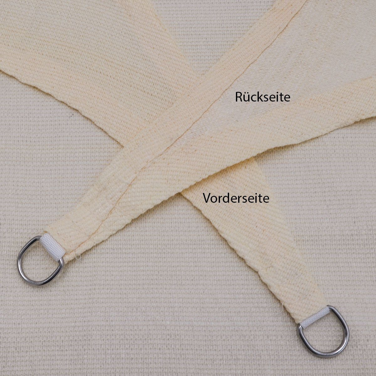 AMANKA Sonnensegel Sonnensegel HDPE Dreieck UV Sonnenschutz Plane, 7x7x7 m Balkon Garten Beige