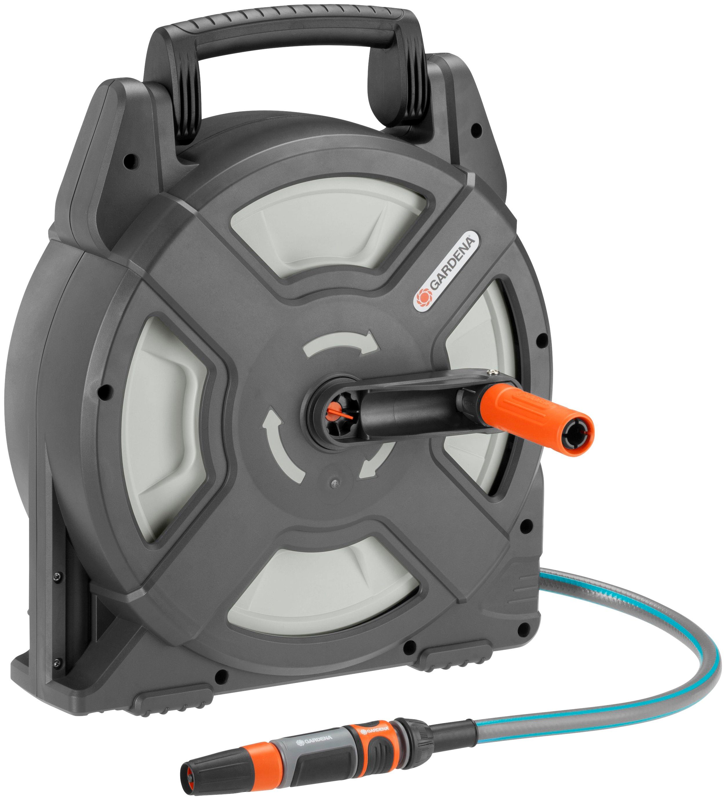 GARDENA Schlauchbox city gardening, 18400-20 (Set), mit 10 m Schlauch, Systemteilen und Spritze