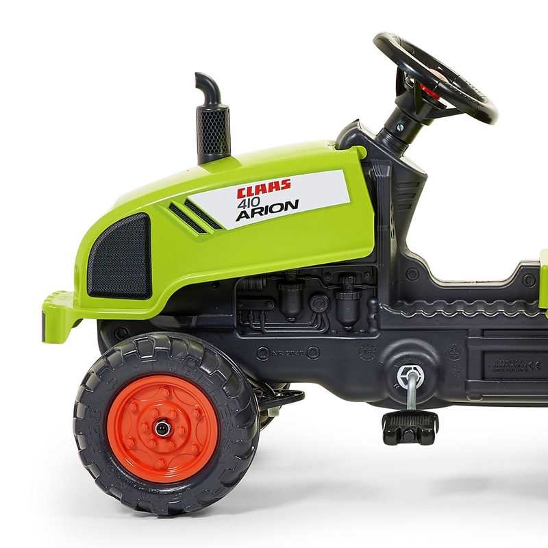 Tracteur class vert avec remorque et capot ouvrant Falk