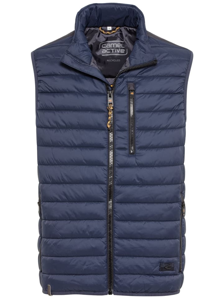Camel Active Steppweste aus recyceltem Polyester in Dunkelblau günstig kaufen