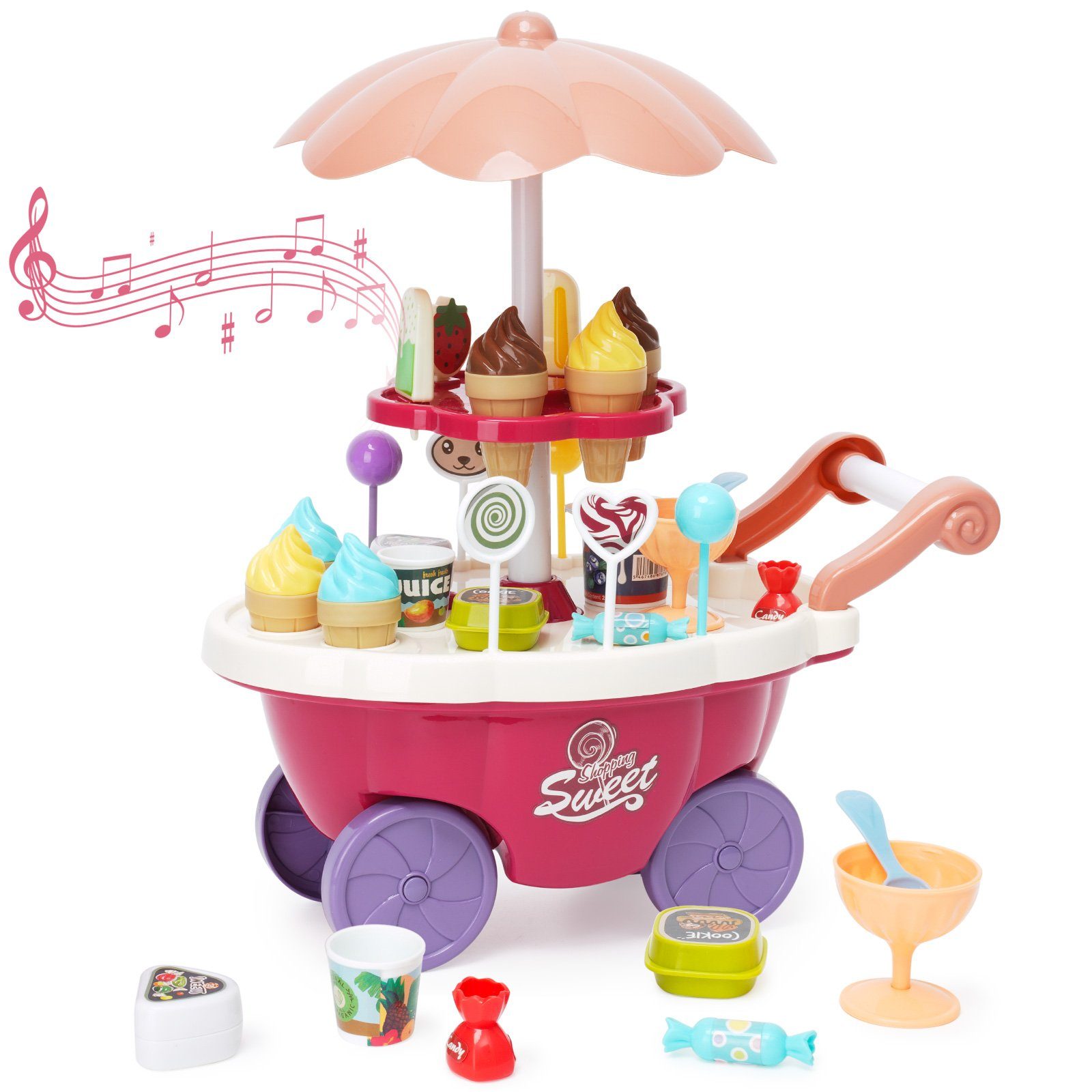 LBLA Lernspielzeug Eisverkauf Spielset-Set, Weihnachtsgeschenk, Eiscreme-Lern-Rollenspiel Mathe und Logik Spiel Geschenk für Kinder