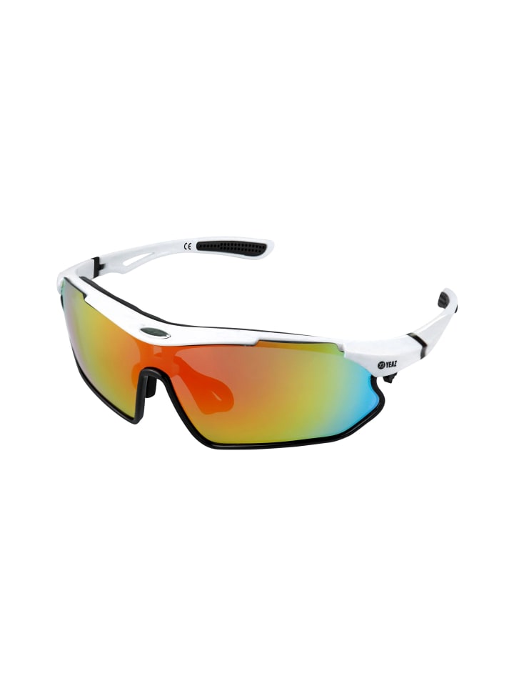 YEAZ SUNRAY Sport-Sonnenbrille weiß/schwarz/rot in weiß günstig kaufen onesize