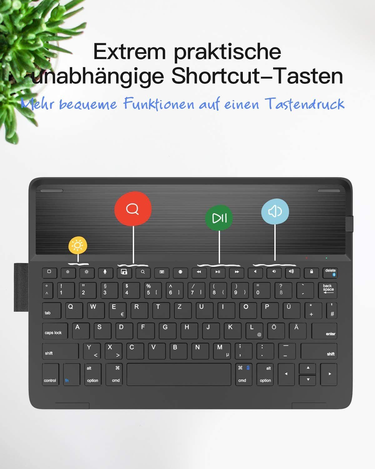 Inateck Ultraleichte Tastatur Hülle für 10,2 Zoll iPad 9/8/7 Gen iPad-Tastatur