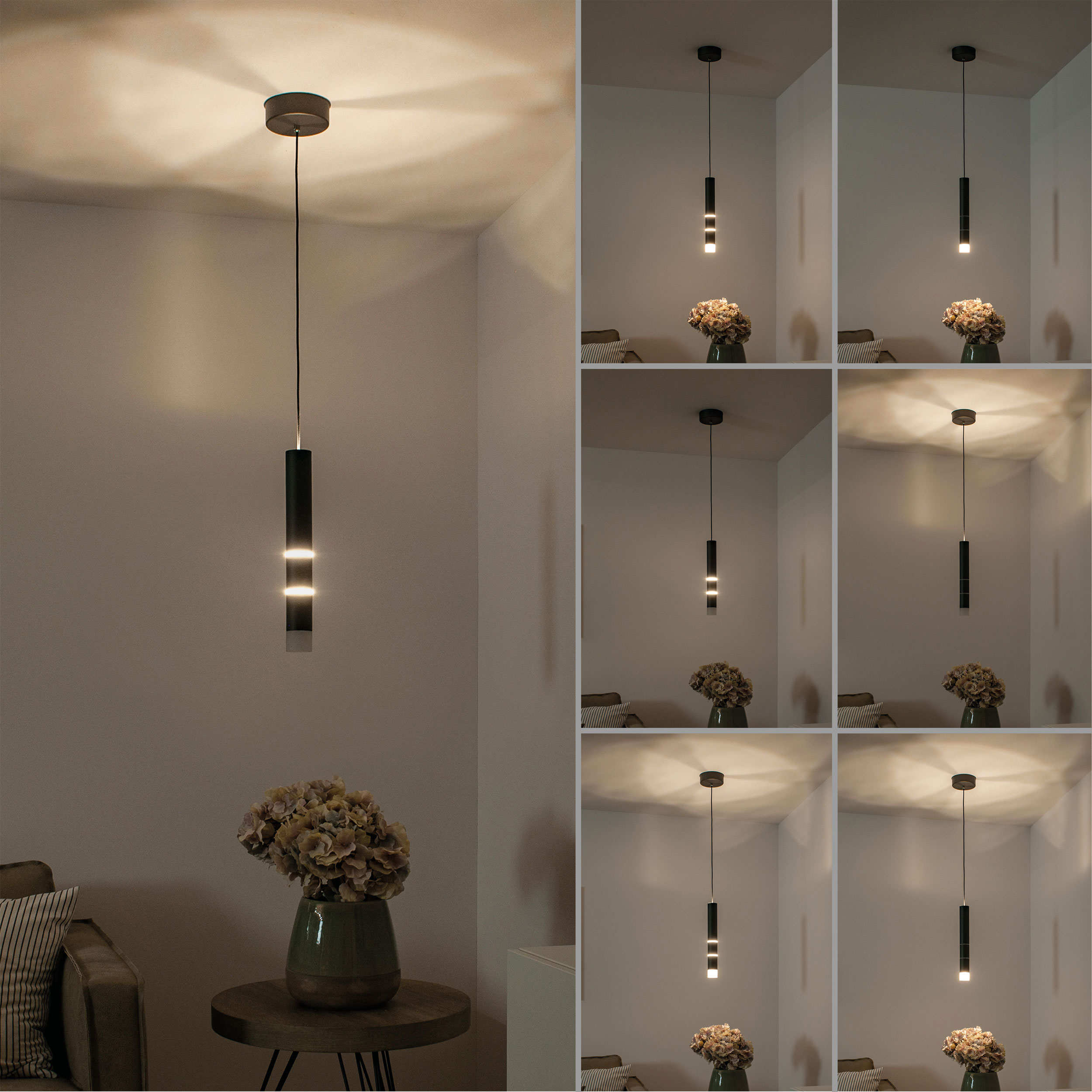 PURELED-Pendelleuchte 4flg