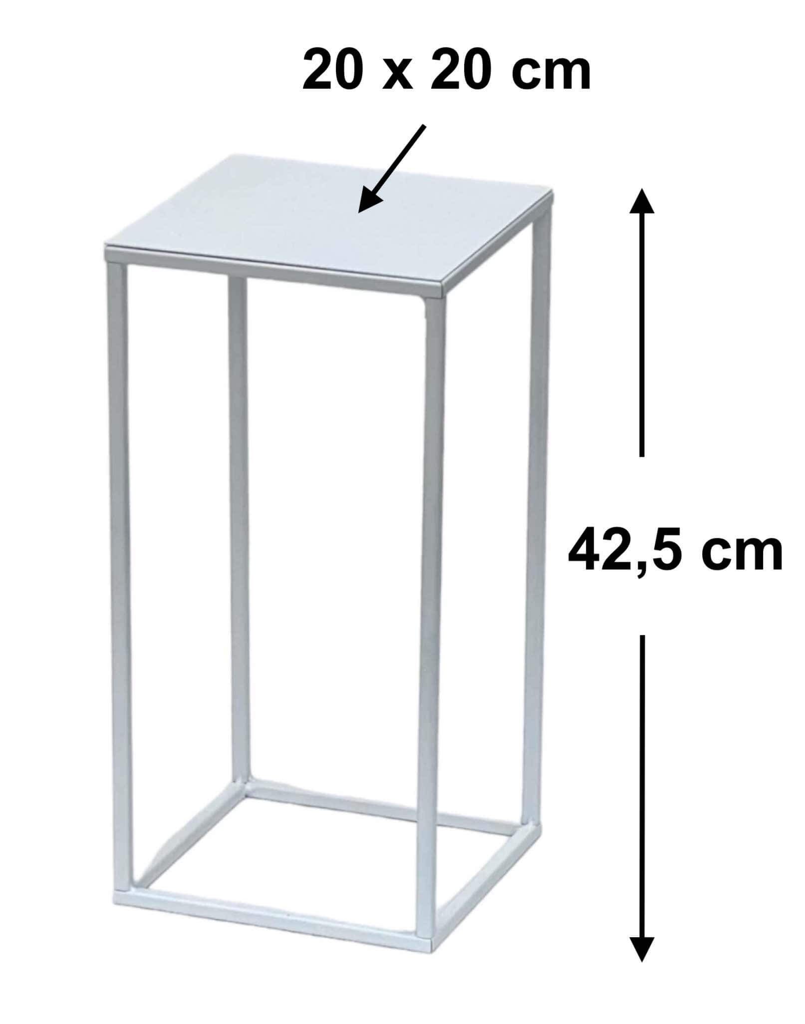 DanDiBo Blumenhocker Blumenhocker Metall Weiß Eckig 96484 Beistelltisch 42,5 - 82,5 cm