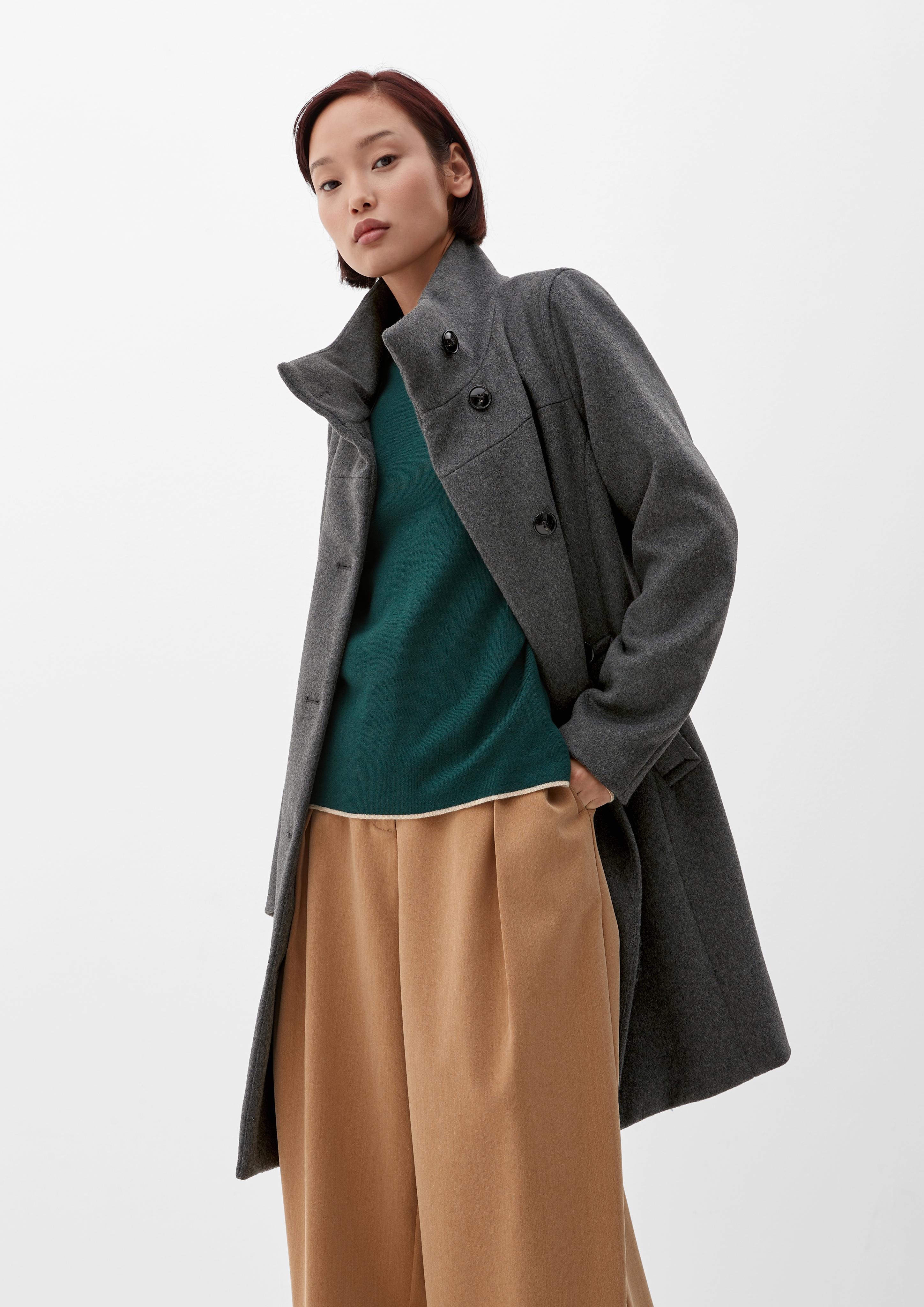 Wollmixmantel in klassischem Look  2116948-9898