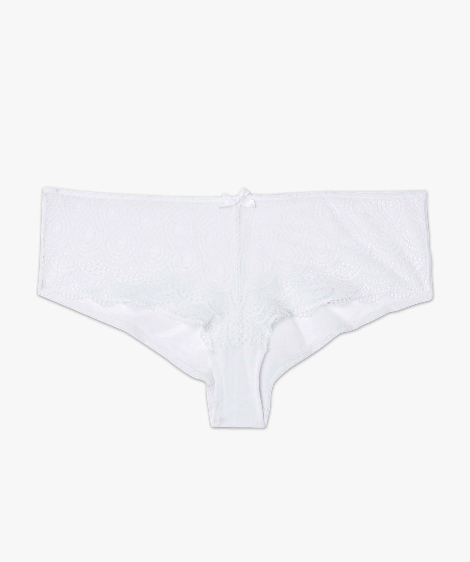 Shorty en dentelle et tulle femme grande taille blanc | GEMO