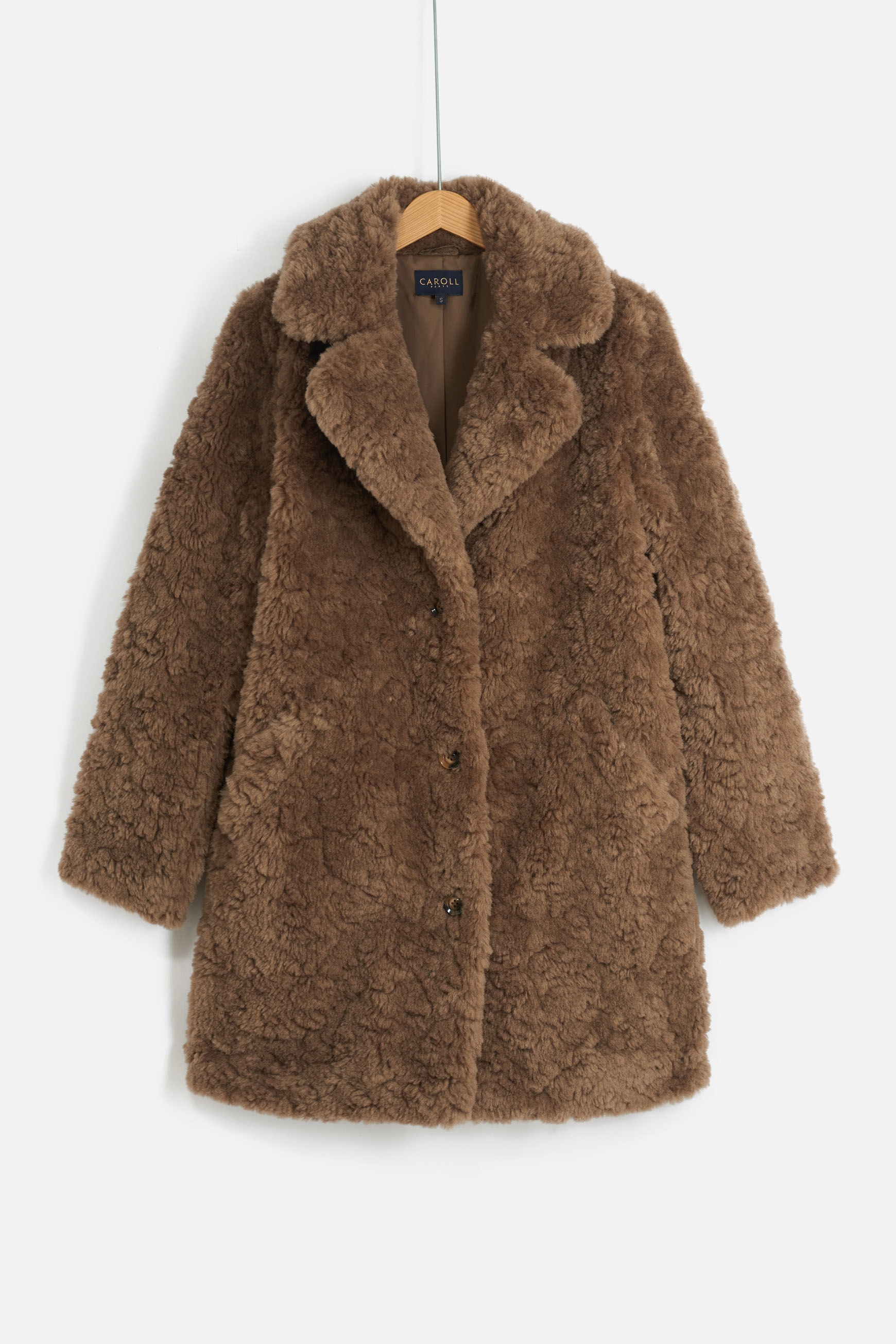 manteau clovis taupe femme