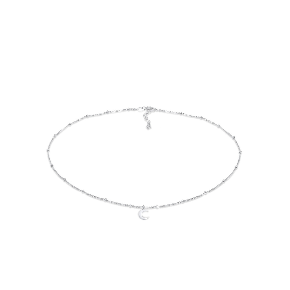 Elli Elli Collier Femmes Choker Boule Demi-lune Astro en Argent Sterling 925 collier