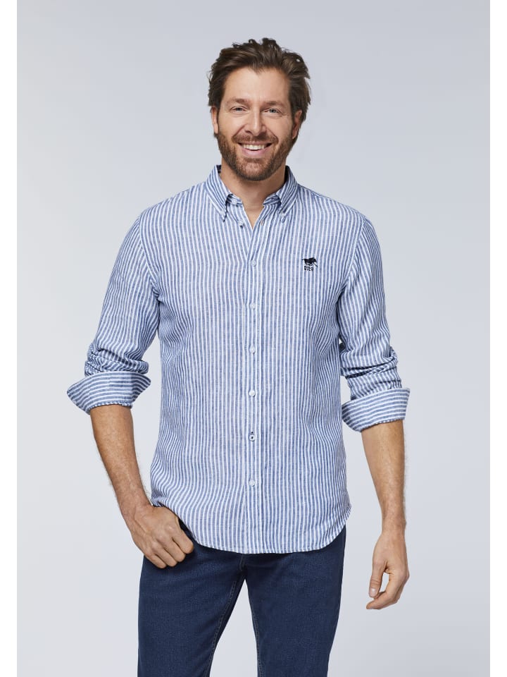 Polo Sylt Hemd in Blau günstig kaufen